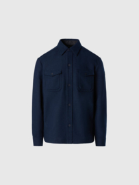 North Sails Flannel shirt with elbow patches - Navy Blue