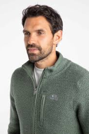 Weird Fish Transom Full Zip Eco Macaroni - Army Green