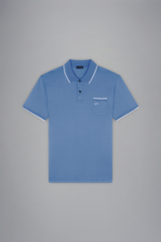 Paul & Shark Cotton Poloshirt with Pocket  -  Light Blue