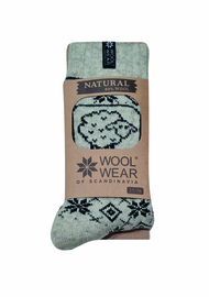 Woolwear Sokken (80% wool) Flag of woolwear - Ecru/Black/Sheep