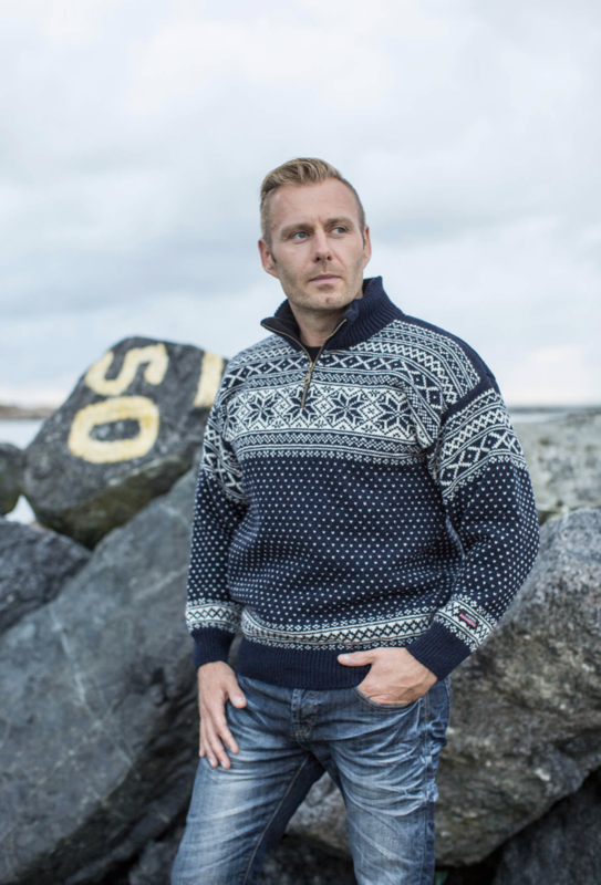 Discreet Ru Ijsbeer Noorse trui van 100% nieuwe wol sale woolwear norwool