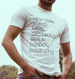 World Cities Eigen Plaatsnaam T-shirt