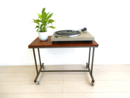 retro vintage bijzettafel tafel jaren 60 audiomeubel lp kast