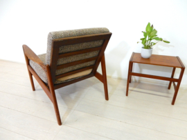 retro vintage fauteuil stoel design jaren 60 Deens teakhout