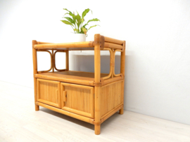 retro vintage bamboe dressoir tv meubel jaren 70 tv kast
