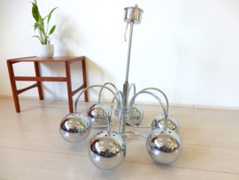 Vintage lamp hanglamp plafondlamp jaren 60 chroom bol