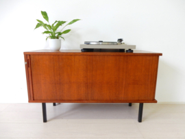 retro vintage kast dressoir audio meubel lp kast platenkast