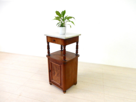 retro vintage kast bijzettafel marmer antiek plantentafel