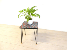 retro vintage bijzettafel plantentafel jaren 60 mozaiek