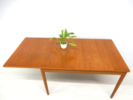 retro vintage eettafel tafel jaren 60 hout uitschuiftafel