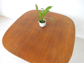 retro vintage tafel eettafel jaren 60 teakhout rond
