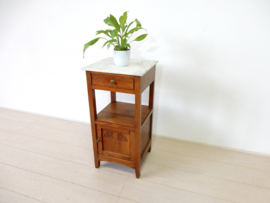 retro vintage kast ladekast marmer plantentafel