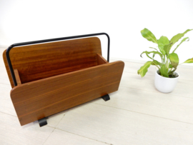 retro vintage lectuurbak jaren 60 teak