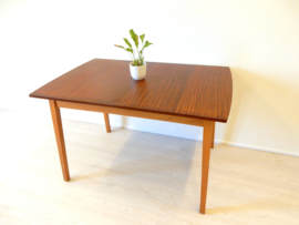 vintage eettafel tafel jaren 60 teakhout ovaal retro