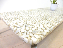 retro vintage design salontafel epoxy steentjes tafel