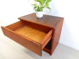 retro vintage nachtkastje kast jaren 60 teak ladekast