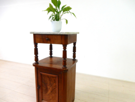 retro vintage kast bijzettafel marmer antiek plantentafel