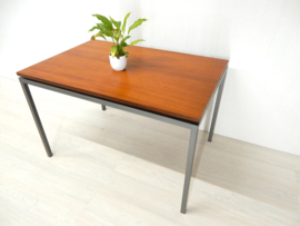 retro vintage eettafel tafel jaren 60 70 metaal teakhout