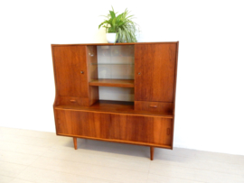 retro vintage kast wandmeubel dressoir jaren 60 teakhout