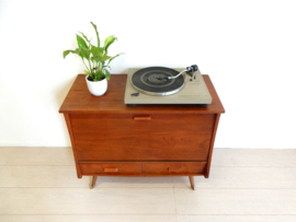 vintage kast dressoir jaren 60 lp kast platen audiomeubel