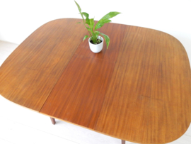 retro vintage tafel eettafel jaren 60 teakhout rond