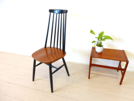 retro vintage stoel spijlenstoel jaren 60 Tapiovaara pastoe hoog model