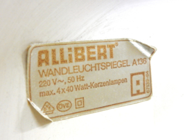 retro vintage spiegel jaren 70 met licht Allibert