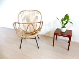 Vintage rotan fauteuil jaren 60