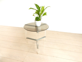 retro vintage bijzettafel plantentafel jaren 70 tafel rond