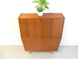 retro vintage kast secretaire bureau wandkast jaren 60