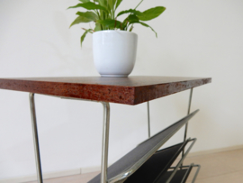 retro vintage lectuurbak bijzettafel jaren 70 plantentafel
