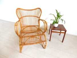 Vintage rotan fauteuil jaren 70