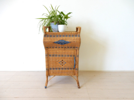 retro vintage rotan kast jaren 60 riet