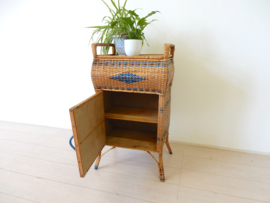 retro vintage rotan kast jaren 60 riet