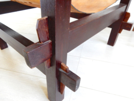 Vintage safari fauteuil stoel