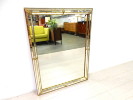 Vintage spiegel hollywood regency goud messing
