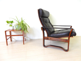 vintage Fagas J.M Birking fauteuil Deens design jaren70 leer