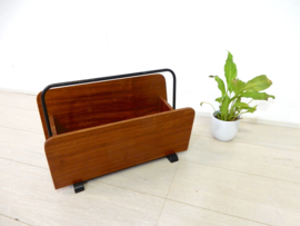 retro vintage lectuurbak jaren 60 teak