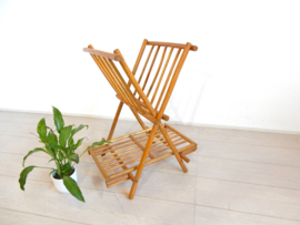 Vintage rotan lectuurbak / bijzettafel jaren 60