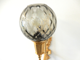 Vintage Wandlamp lamp jaren 70 / 80 glas goud