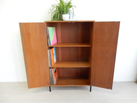 retro vintage kast boekenkast jaren 60 / 70 lp kast platenkast