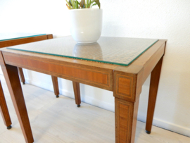 retro vintage bijzettafel jaren 60 / 70 plantentafel riet