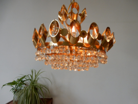 retro vintage hanglamp hollywoodregency jaren 60 goud kleur
