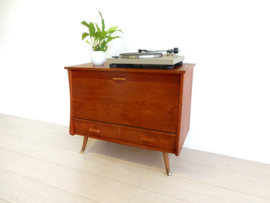 vintage kast dressoir jaren 60 lp kast platen audiomeubel