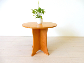 retro vintage bijzettafel tafel jaren 50 rond plantentafel
