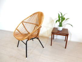 Vintage rotan fauteuil jaren 60
