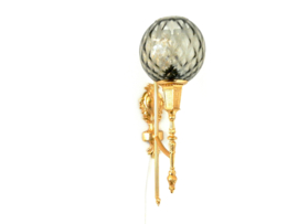 Vintage Wandlamp lamp jaren 70 / 80 glas goud