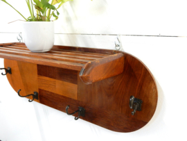 retro vintage kapstok hout jaren 40 / 50