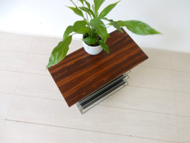 retro vintage lectuurbak bijzettafel jaren 70 plantentafel