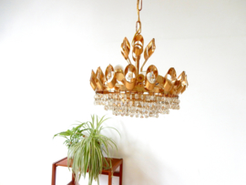 retro vintage hanglamp hollywoodregency jaren 60 goud kleur